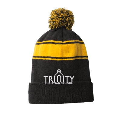 Sport-Tek® Stripe Pom Pom Beanie Thumbnail